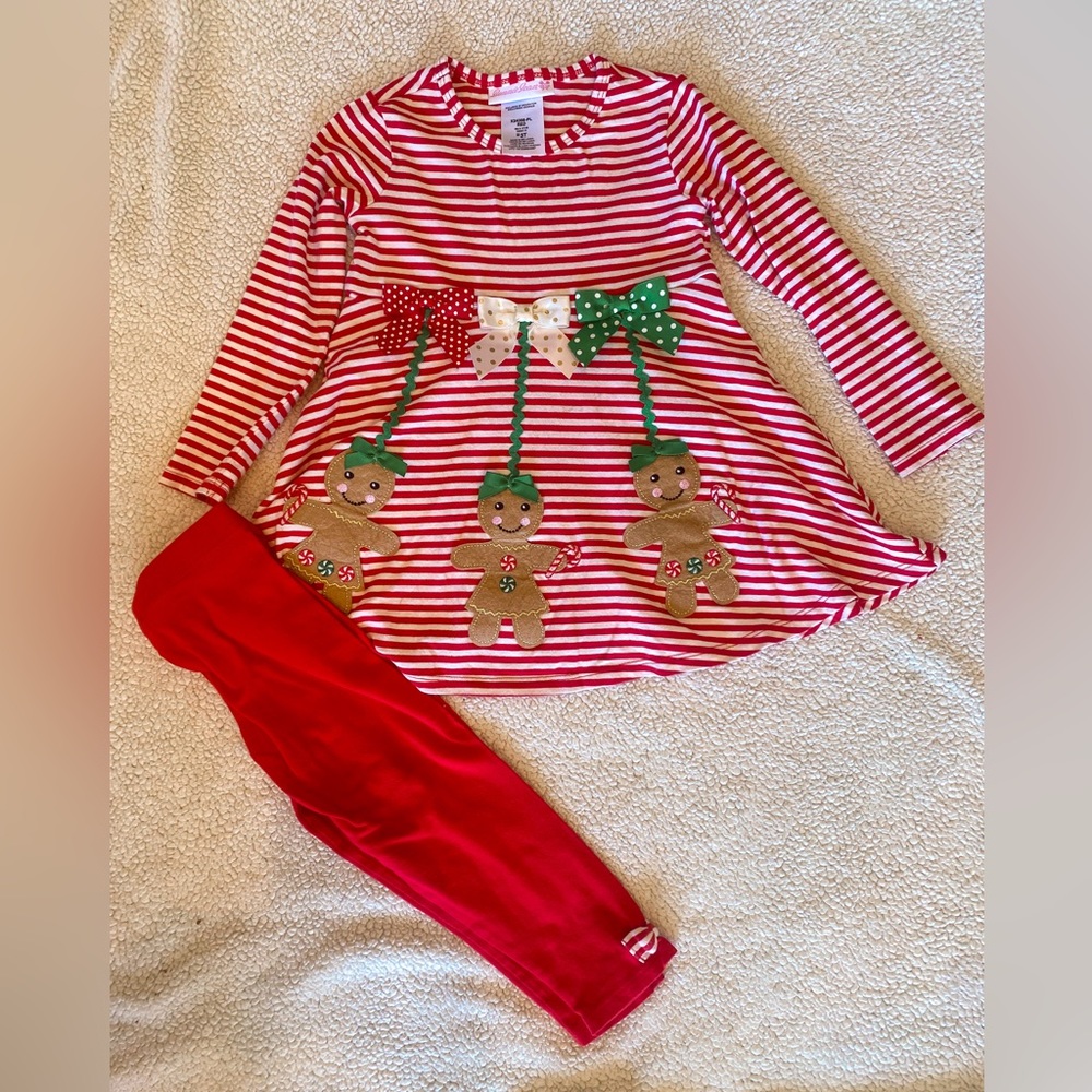 Toddler Girls Christmas Tunic and Leggings Set - Size 3T